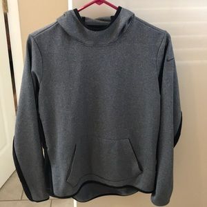 Nike size Large hoodie, black w/gray stripe. EUC